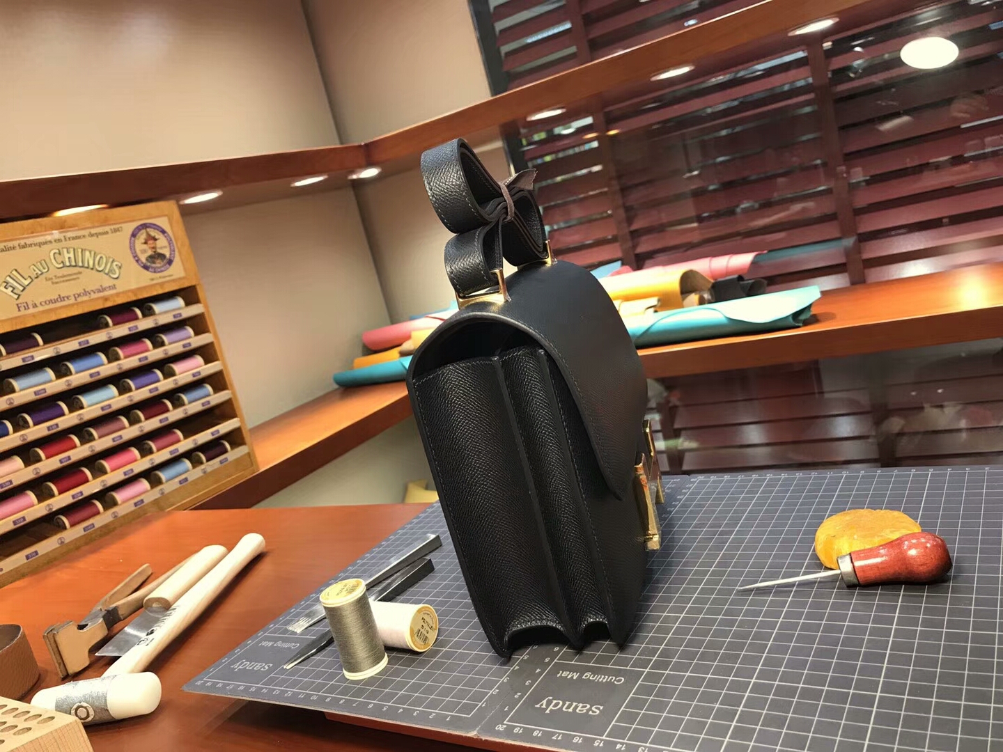 HERMES 爱马仕 空姐包 Constance BLACK 黑色 配全套专柜原版包装