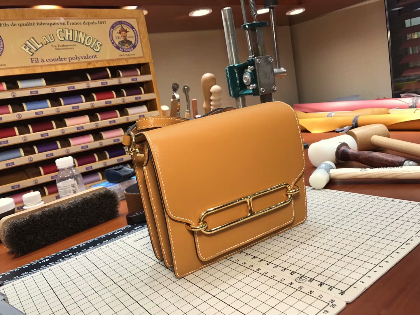 猪鼻子包 Roulis HERMES 爱马仕 金棕 ck37 gold  配全套专柜原版包装
