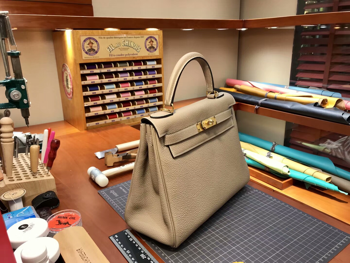 HERMES 爱马仕 大象灰 ck18 etoupe Togo皮 纯手工蜡线 法国TR级别的进口皮料 配全套专柜包装发票