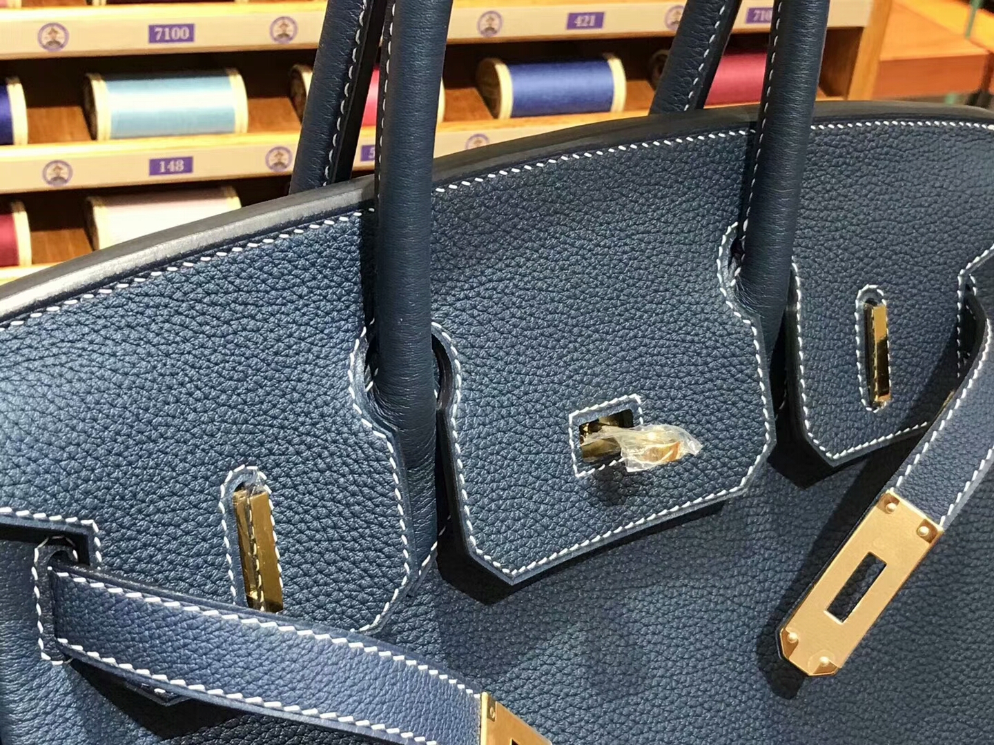 爱马仕 HERMES 铂金包 Birkin 30cm 配全套专柜原版包装 全球发售 2Z午夜蓝 Blue Nuit