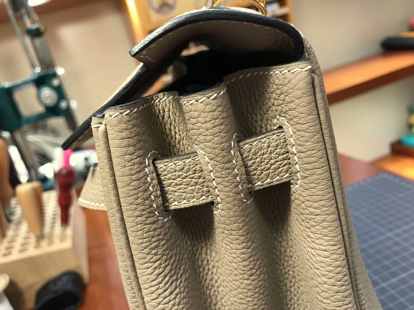 HERMES 爱马仕 大象灰 ck18 etoupe Togo皮 纯手工蜡线 法国TR级别的进口皮料 配全套专柜包装发票