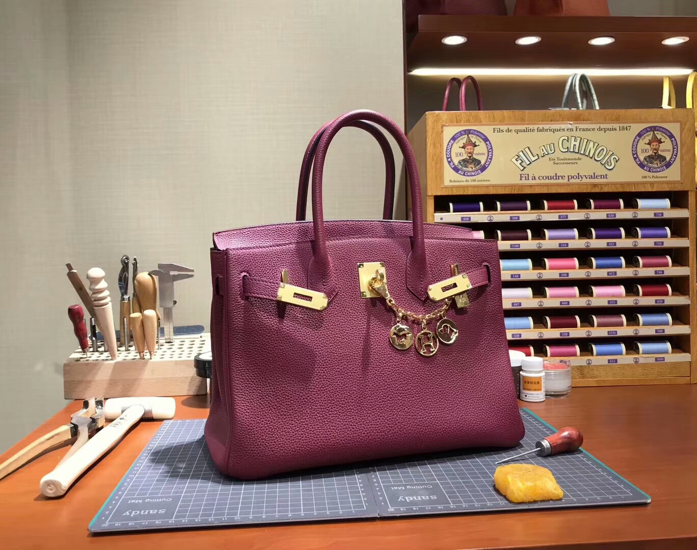 Ruby 宝石红 B5  爱马仕 HERMES 铂金包 Birkin 30cm 配全套专柜原版包装 全球发售