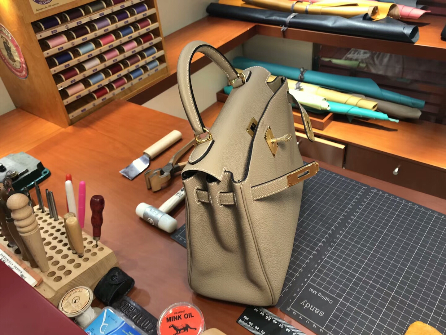 HERMES 爱马仕 大象灰 ck18 etoupe Togo皮 纯手工蜡线 法国TR级别的进口皮料 配全套专柜包装发票