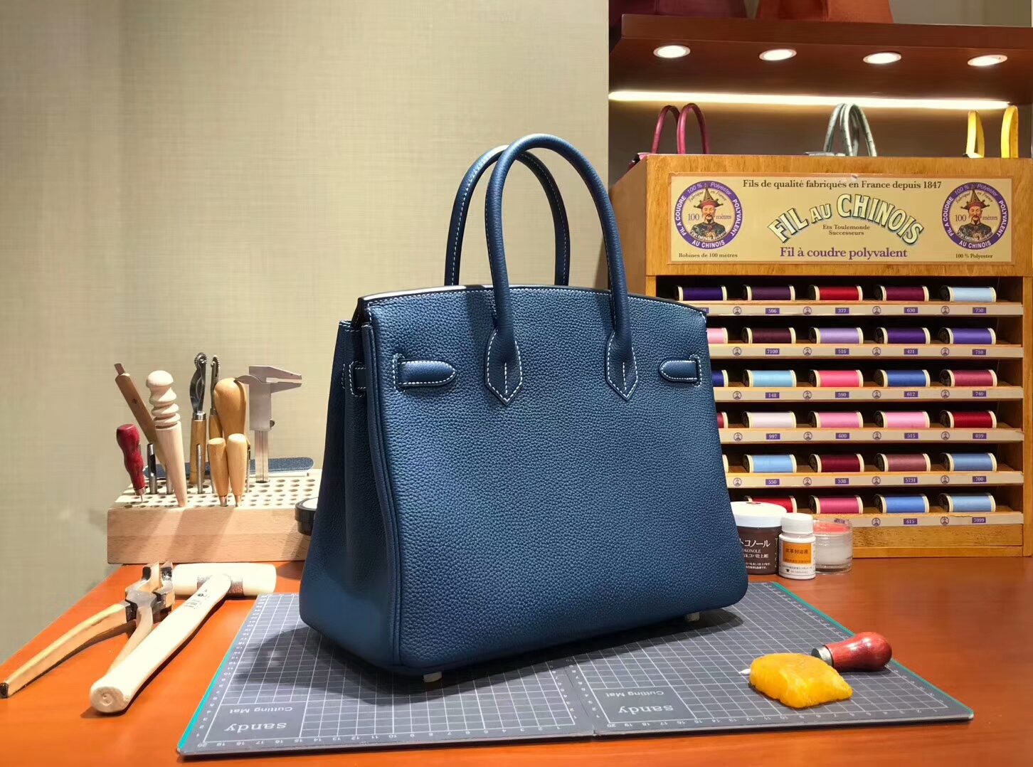 爱马仕 HERMES 铂金包 Birkin 30cm 配全套专柜原版包装 全球发售 2Z午夜蓝 Blue Nuit