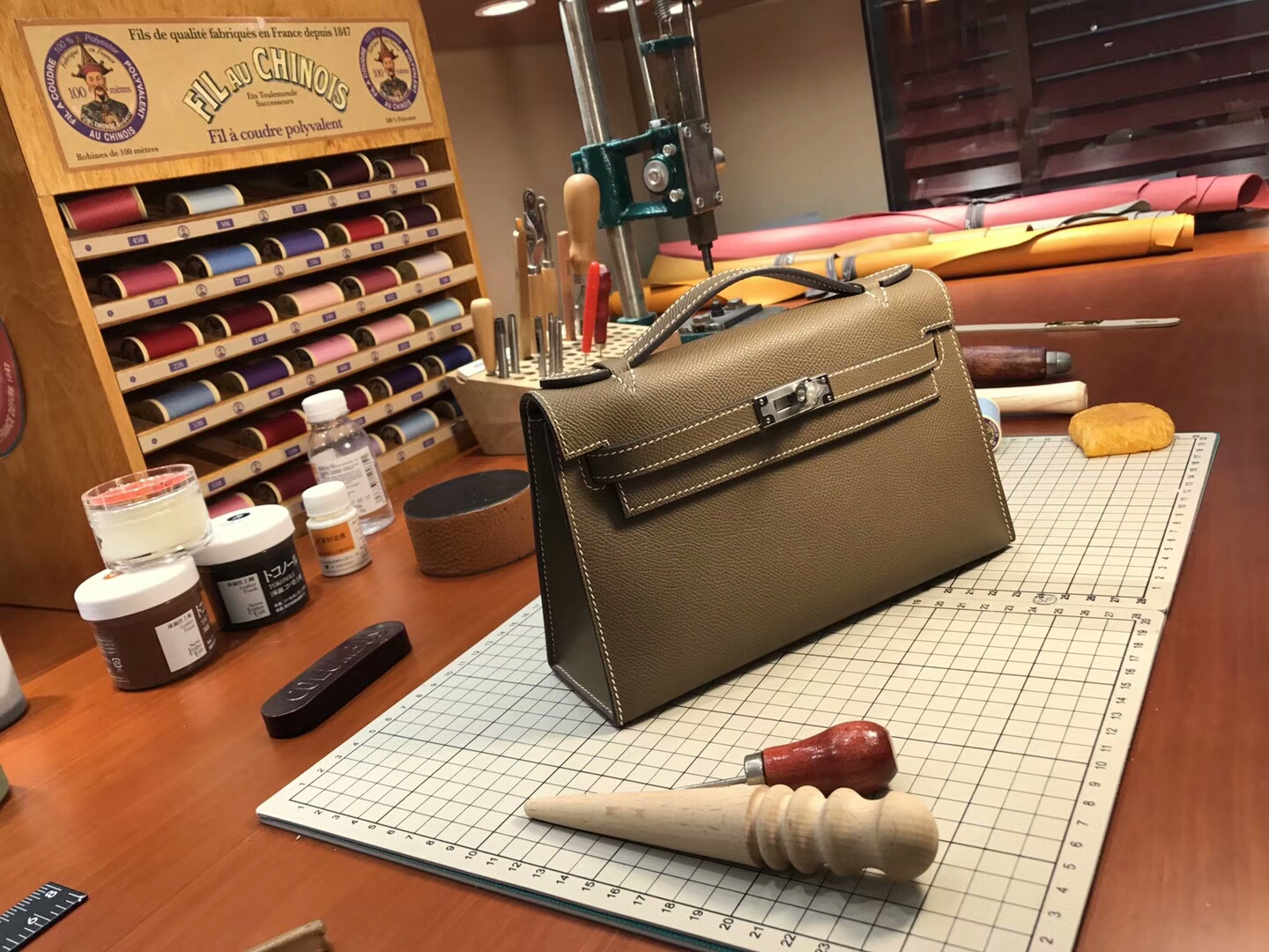 HERMES 爱马仕 迷你凯莉 MiniKelly ck18 大象灰 etoupe银扣 全球发售