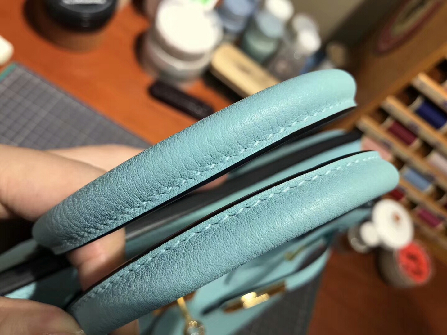 爱马仕 HERMES 铂金包 Birkin 30cm 配全套专柜原版包装 全球发售 3Z 圣西尔蓝 Blue Saint-Cyr 