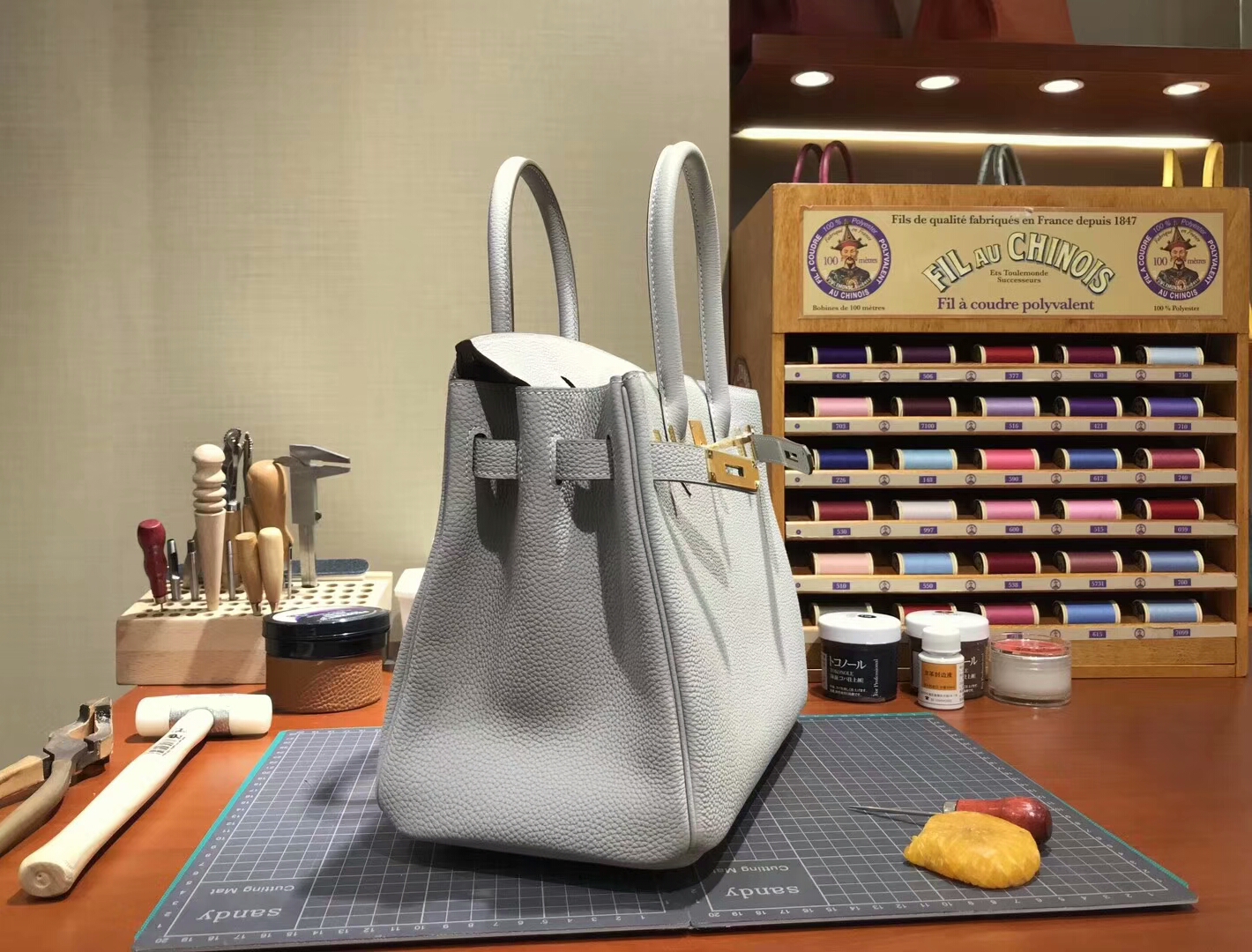 爱马仕 HERMES 铂金包 Birkin 30cm 配全套专柜原版包装 全球发售 珍珠灰 cc80 pearl grey