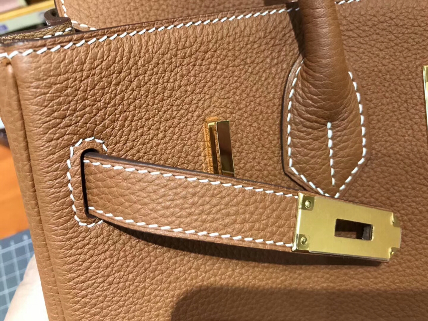 爱马仕 HERMES 铂金包 Birkin 30cm 配全套专柜原版包装 全球发售 ck37 金棕色 gold 