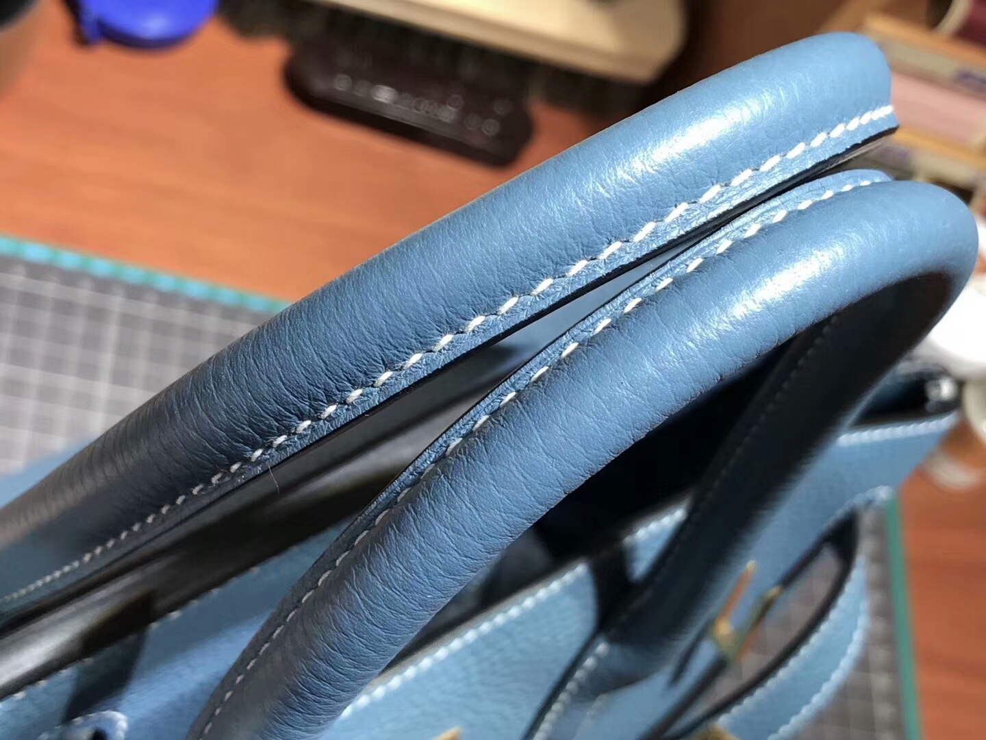 爱马仕 HERMES 铂金包 Birkin 30cm 配全套专柜原版包装 全球发售7W伊兹密尔蓝 Blue Izmir