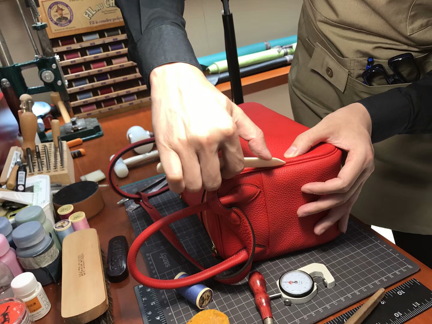 爱马仕 HERMES Lindy 26/30cm s5 番茄红 rouge tomate 银扣 配全套专柜原版包装