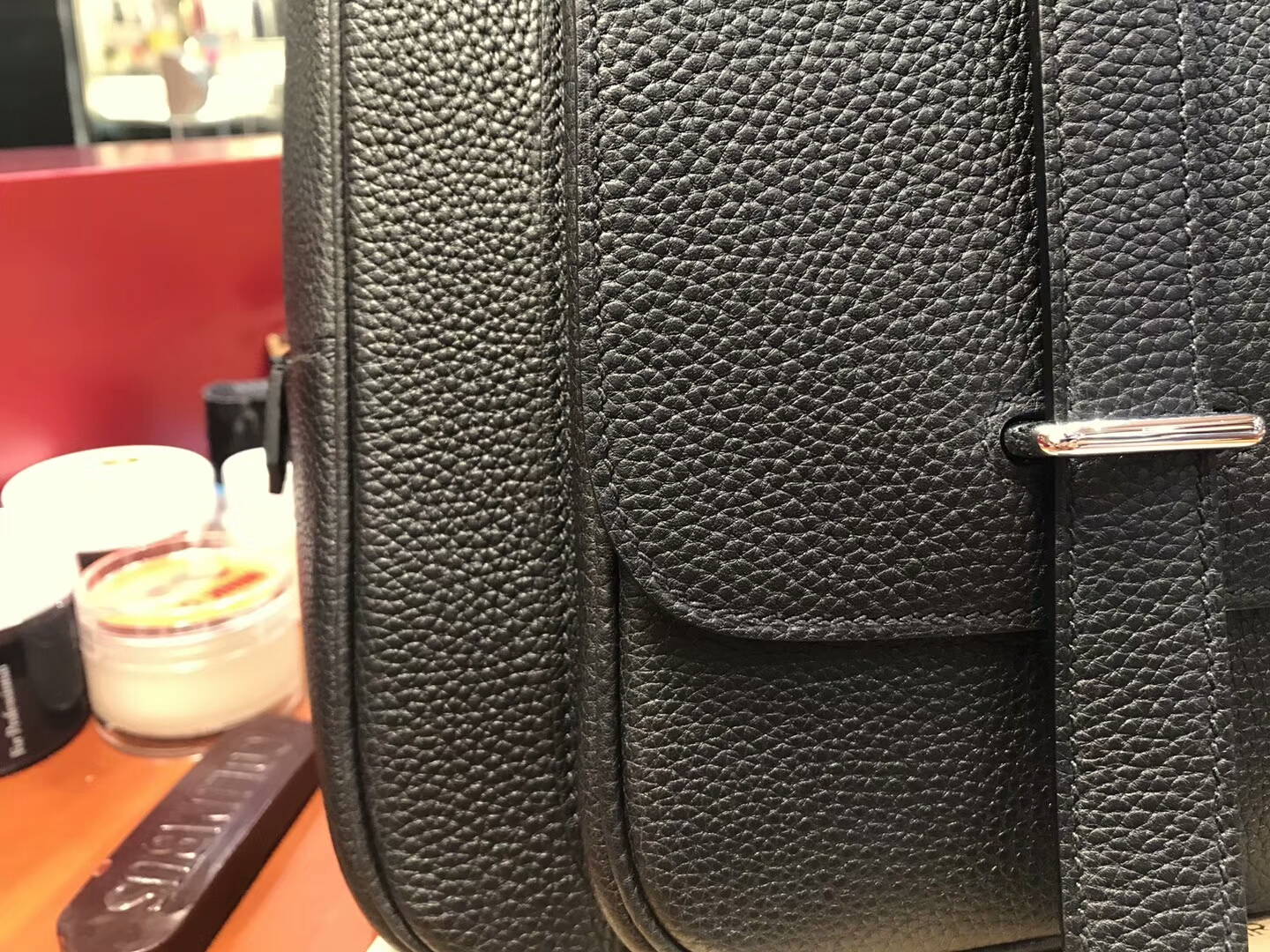 HERMES 爱马仕 男士邮差公文包 BLACK 黑色 现货系列 配全套专柜原版包装 银扣