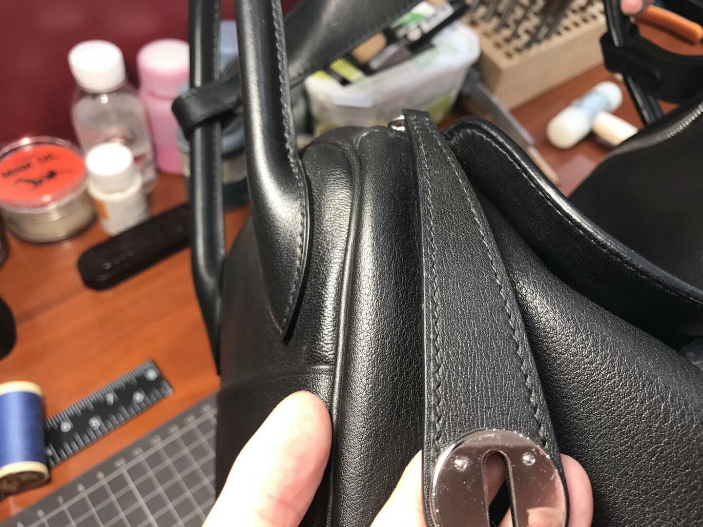 爱马仕 HERMES Lindy 26/30cm swift 89 黑色 noir 银扣 配全套专柜原版包装