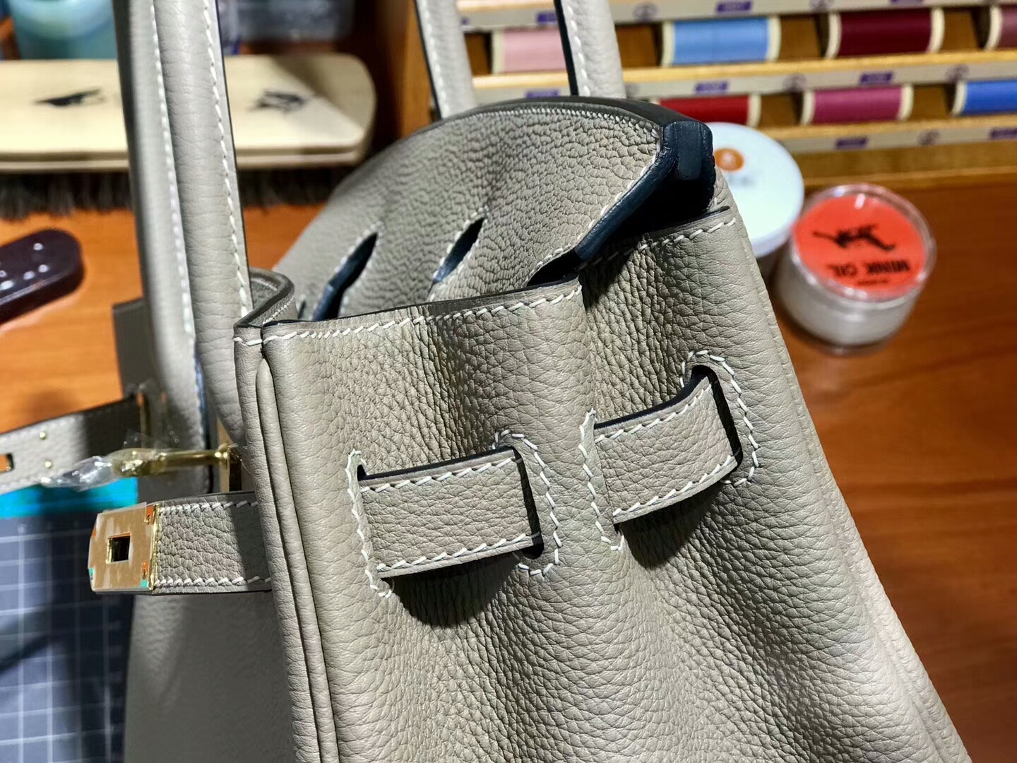 爱马仕 HERMES 铂金包 Birkin 30cm 配全套专柜原版包装 全球发售 8F锡器灰 Etain
