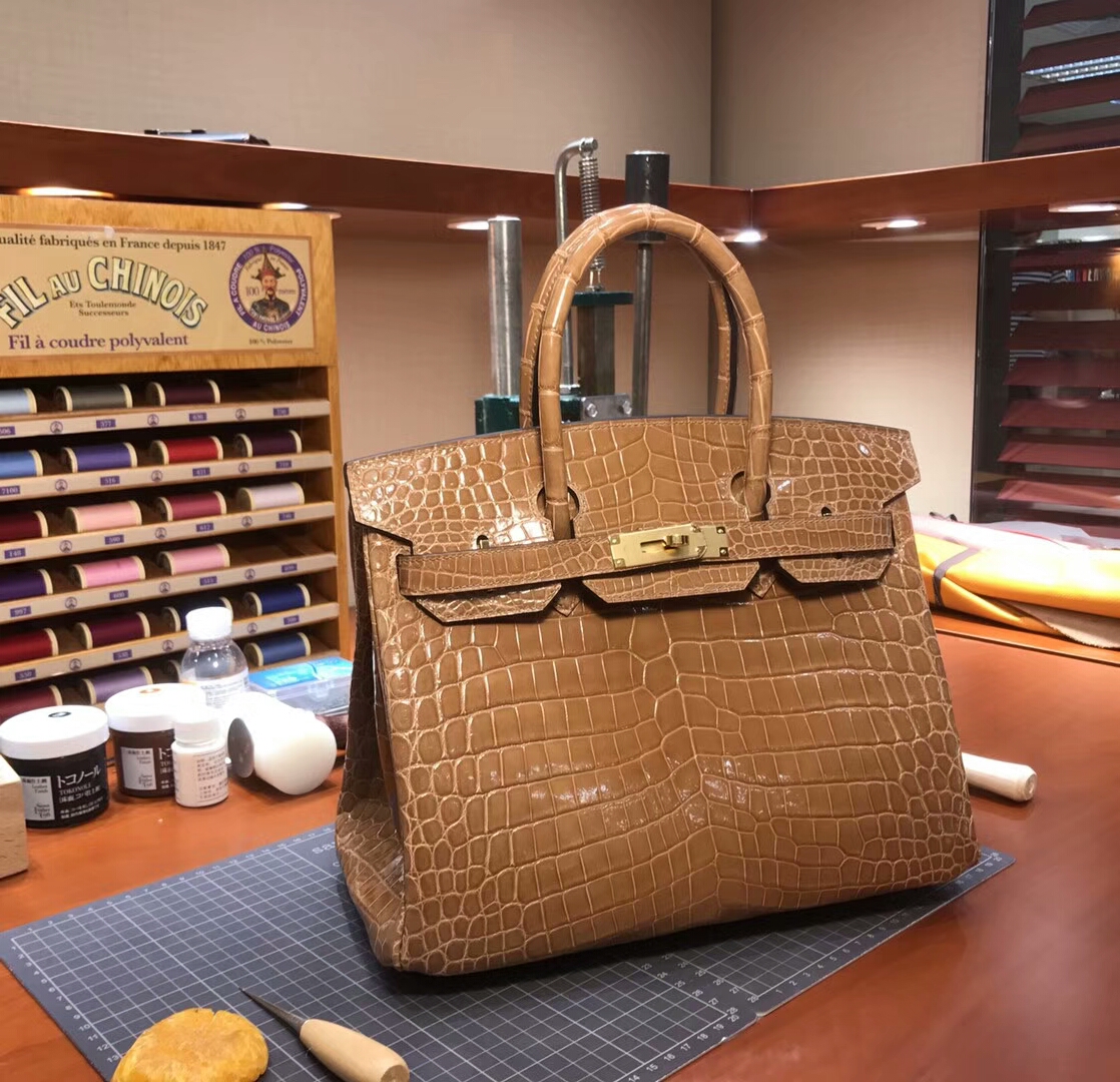 爱马仕 HERMES 铂金包 Birkin 配全套专柜原版包装 全球发售 CC14 杏色 Beige 