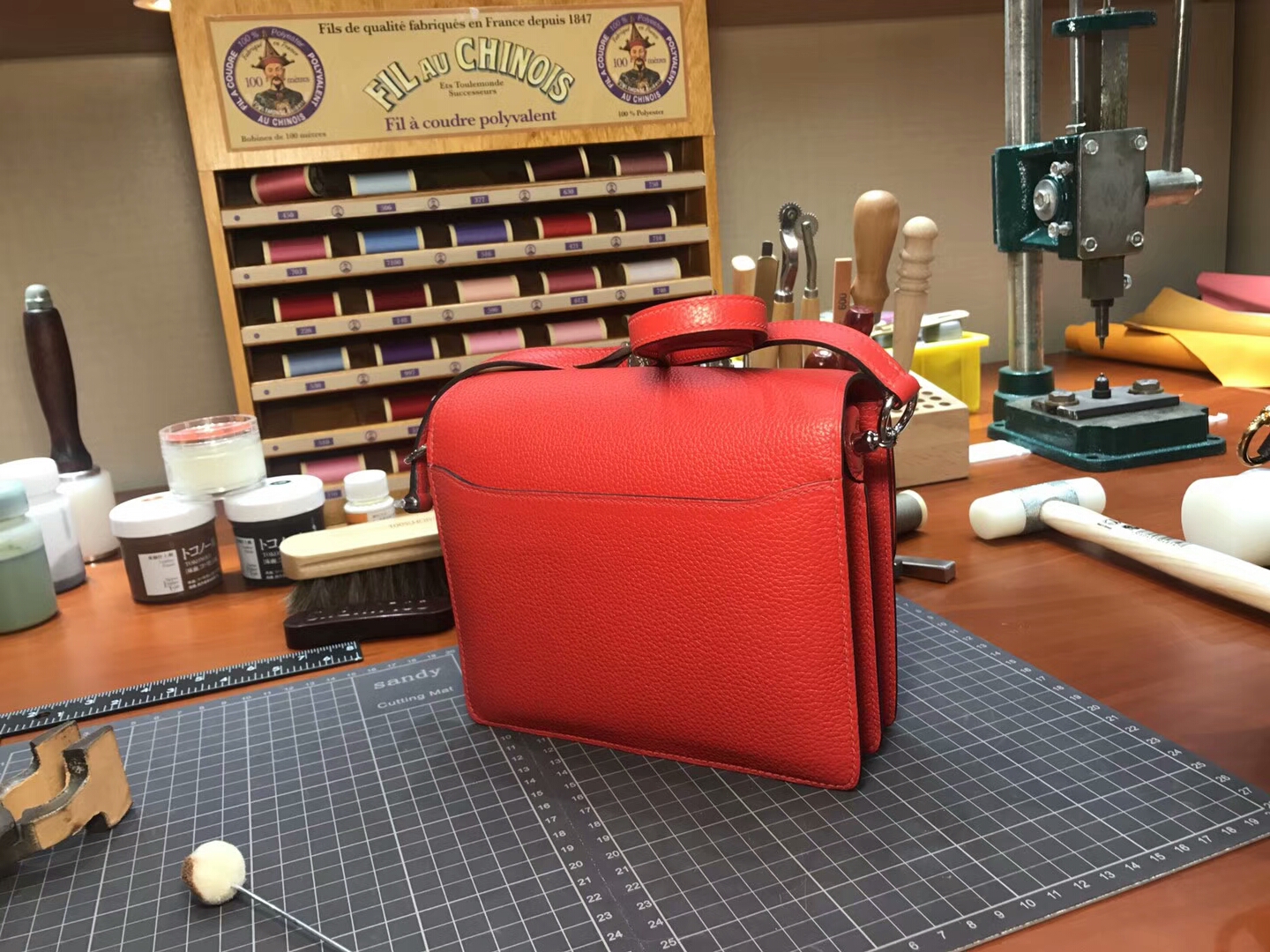 猪鼻子包 Roulis HERMES 爱马仕 s5 番茄红 rouge tomate 配全套专柜原版包装