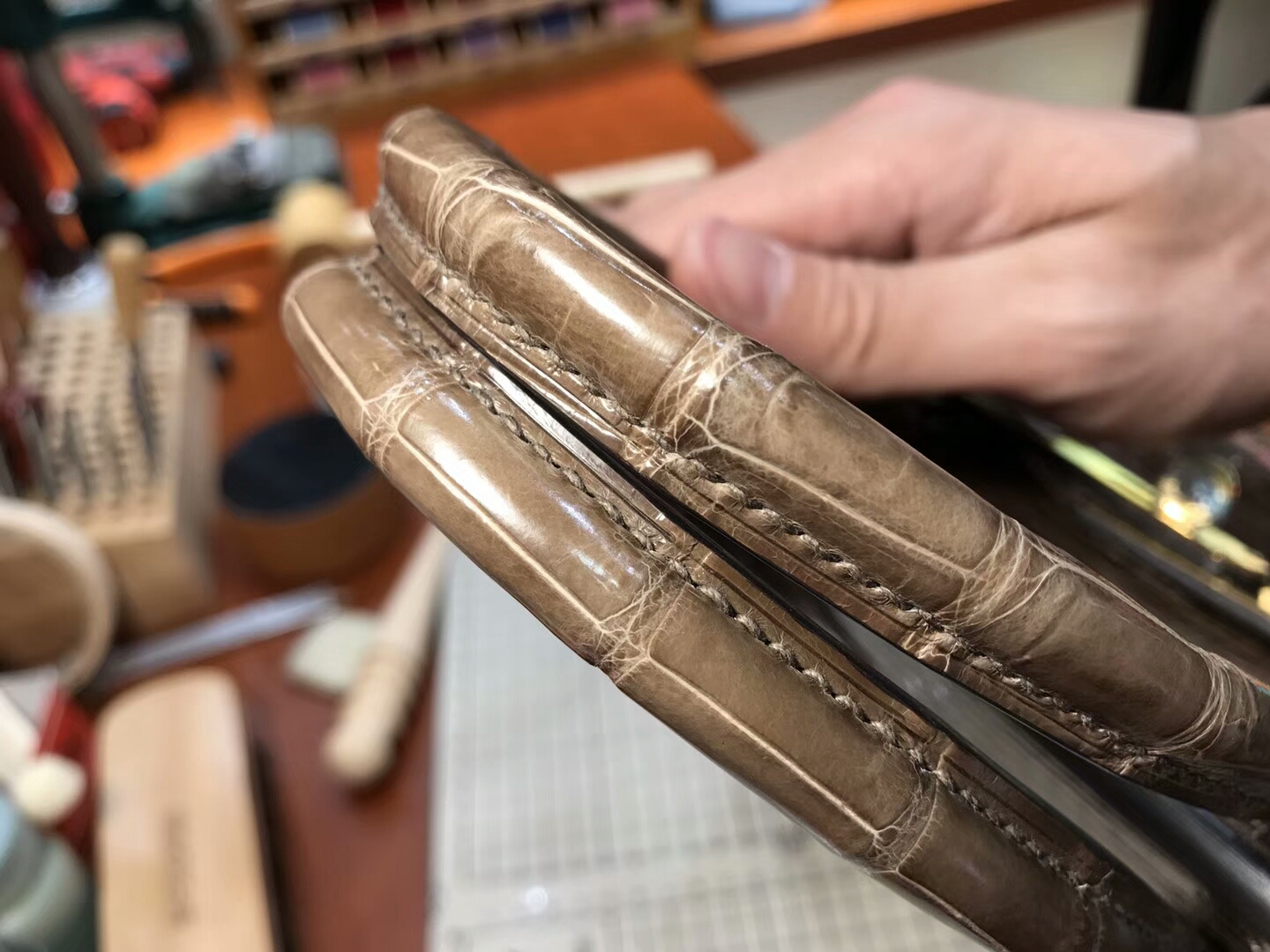 爱马仕 HERMES 铂金包 Birkin 25cm 配全套专柜原版包装 全球发售 鳄鱼 深啡色