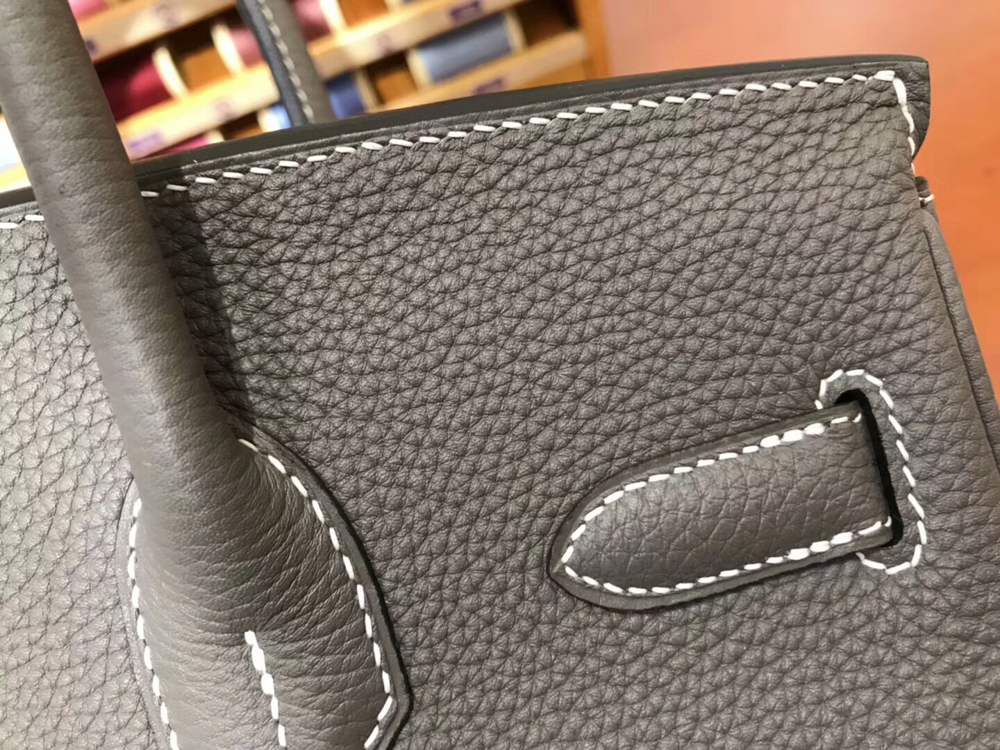 爱马仕 HERMES 铂金包 Birkin 30cm 配全套专柜原版包装 全球发售8M巴黎银河灰 Gris paris 