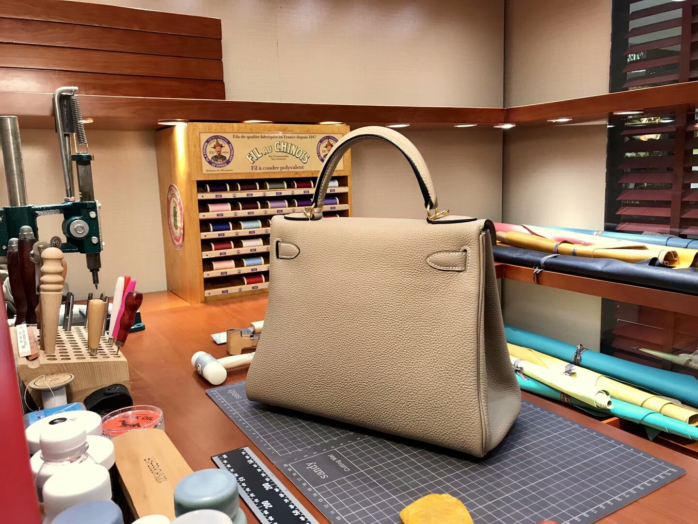 HERMES 爱马仕 大象灰 ck18 etoupe Togo皮 纯手工蜡线 法国TR级别的进口皮料 配全套专柜包装发票