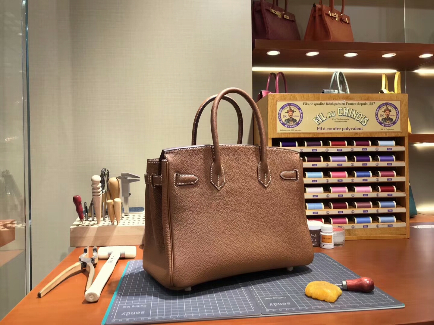 爱马仕 HERMES 铂金包 Birkin 30cm 配全套专柜原版包装 全球发售 ck37 金棕色 gold 