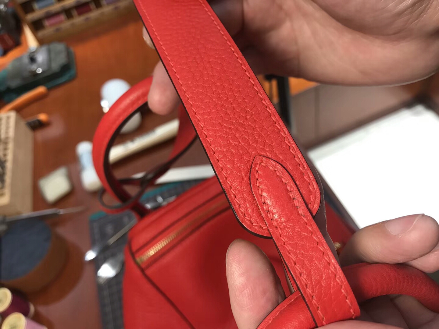 爱马仕 HERMES Lindy 26/30cm s5 番茄红 rouge tomate 银扣 配全套专柜原版包装