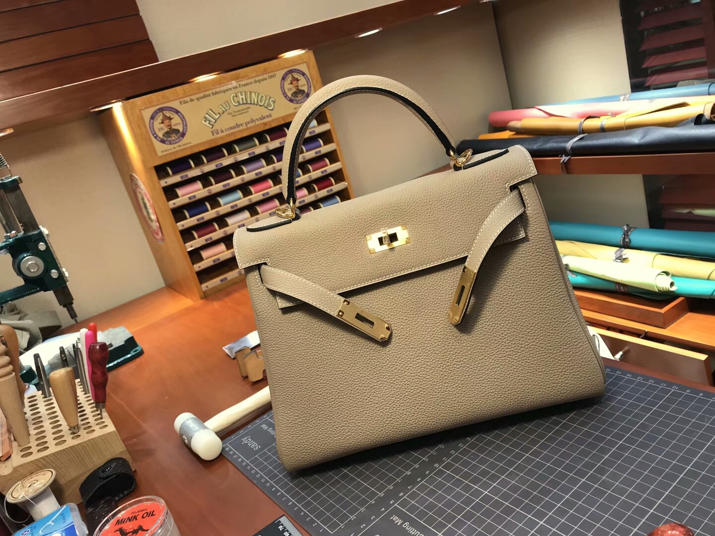 HERMES 爱马仕 大象灰 ck18 etoupe Togo皮 纯手工蜡线 法国TR级别的进口皮料 配全套专柜包装发票