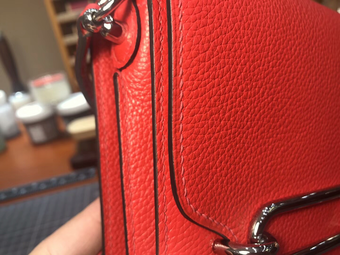 猪鼻子包 Roulis HERMES 爱马仕 s5 番茄红 rouge tomate 配全套专柜原版包装