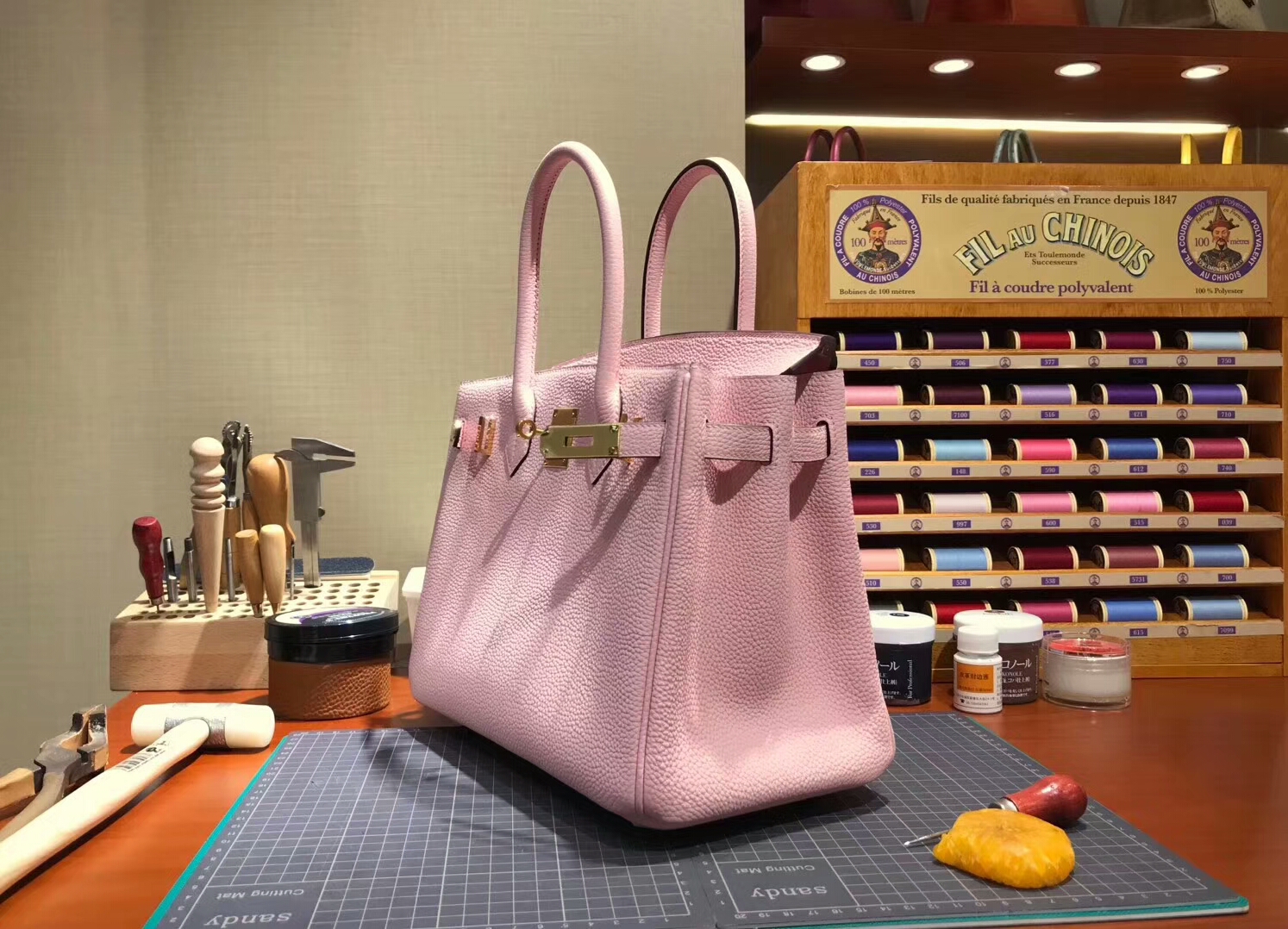 爱马仕 HERMES 铂金包 Birkin 30cm 配全套专柜原版包装 全球发售 3Q 水粉色 rose sakura
