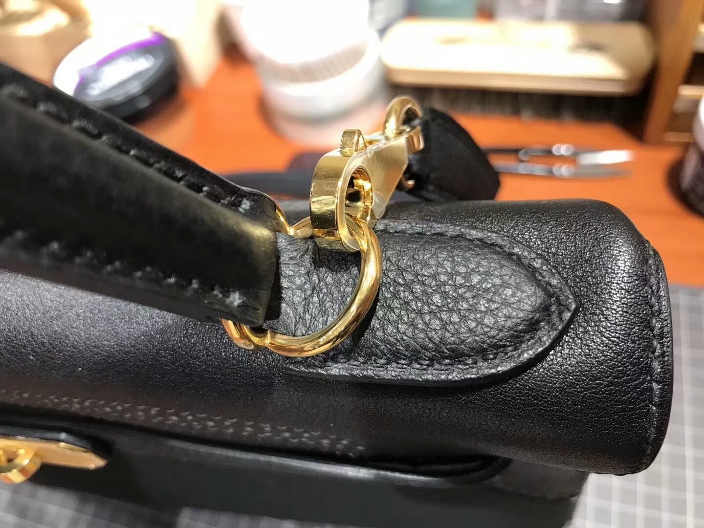 HERMES 爱马仕 Kelly 蕾丝 BLACK 纯黑 现货系列 配全套专柜原版包装