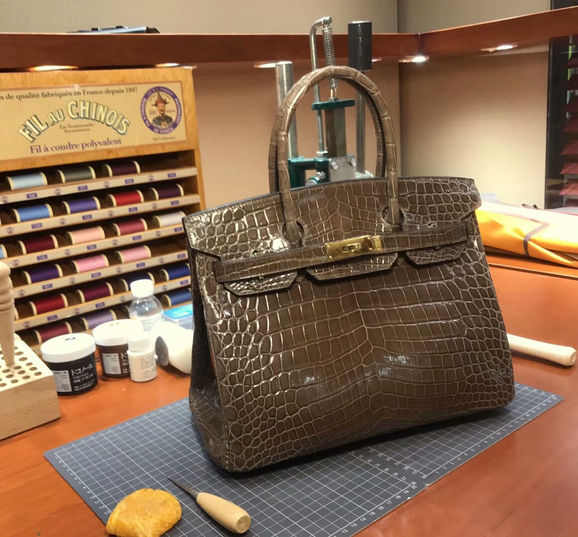 爱马仕 HERMES 铂金包 Birkin 配全套专柜原版包装 全球发售 深啡色 DEEP BROWN