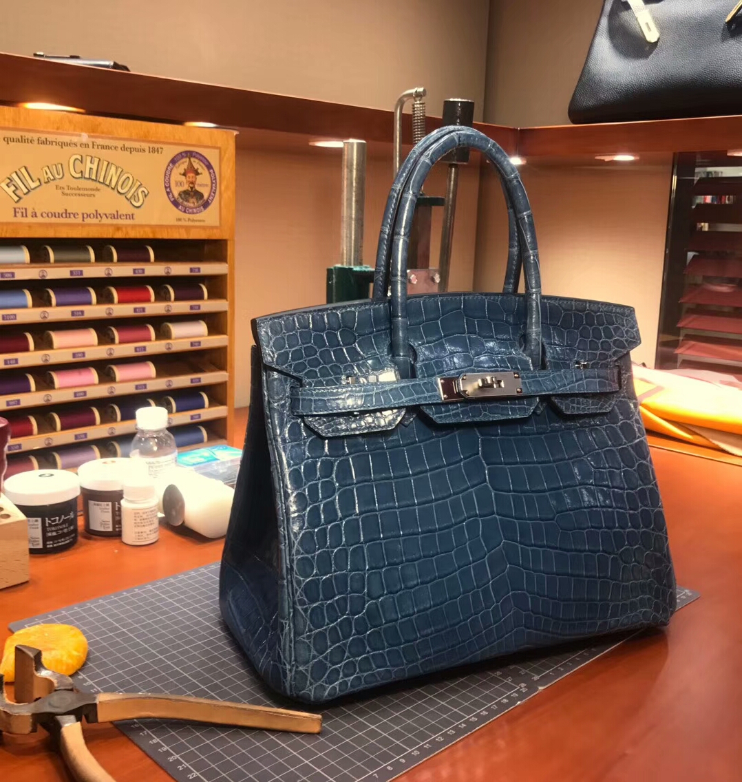 N7 风暴蓝 Blue Tempete爱马仕 HERMES 铂金包 Birkin 配全套专柜原版包装 全球发售