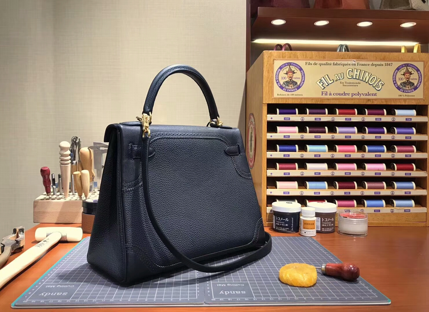 HERMES 爱马仕 Kelly 蕾丝 BLACK 纯黑 现货系列 配全套专柜原版包装