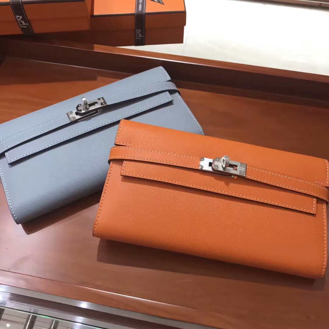 HERMES 爱马仕 Kelly Wallet 凯莉长款钱包 CC93 Orange 橙色 橘色