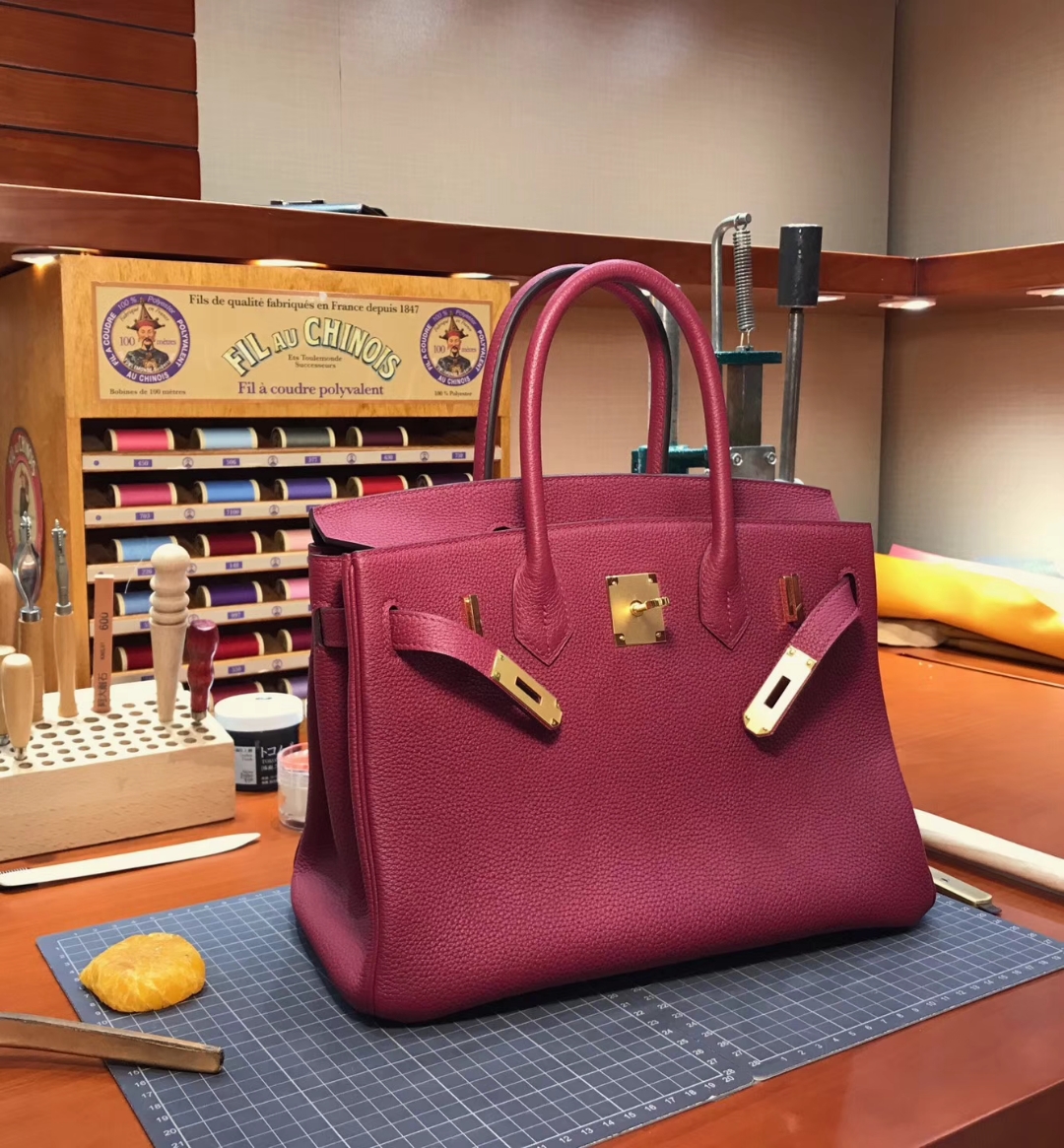 CC55 H红 Rouge H 爱马仕经典红 爱马仕 HERMES 铂金包 Birkin 30cm 配全套专柜原版包装 全球发售 Togo皮