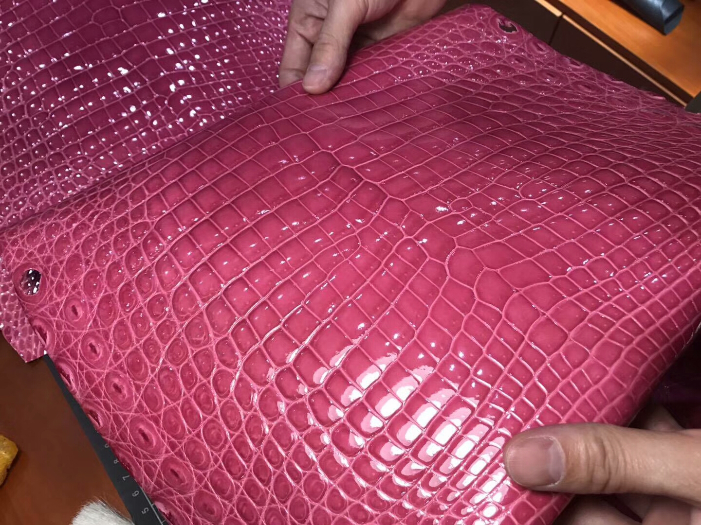 5J 桃粉色 桃红色 Fuschia Pink 铂金款 密西西比 鳄鱼皮 选皮 做包