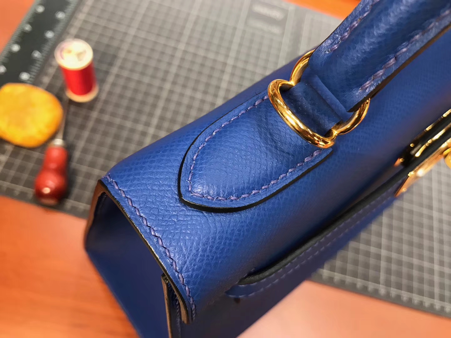 爱马仕HERMES CC73 宝石蓝 Blue Saphir Kelly 28CM 现货系列 配全套专柜原版包装