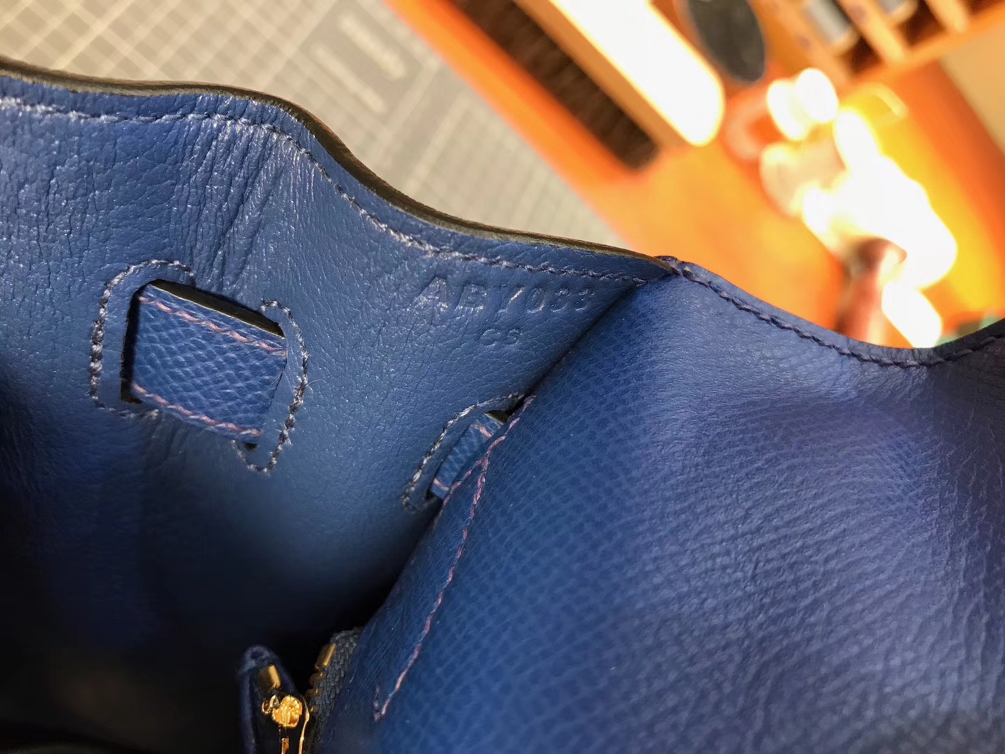 爱马仕HERMES CC73 宝石蓝 Blue Saphir Kelly 28CM 现货系列 配全套专柜原版包装
