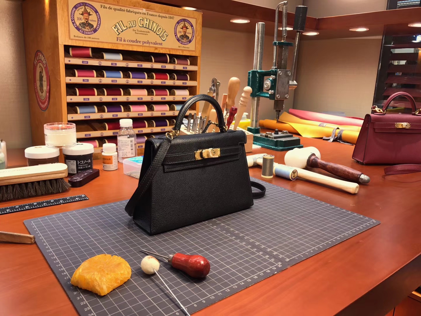 HERMES 爱马仕 Mini Kelly Pochette 22cm 迷你凯莉 MiniKelly 2  黑 noir CK89  Epsom
