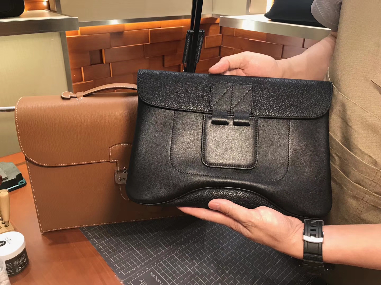 手工定制 Virevolte 手包 89 Nior 黑色  35cm
