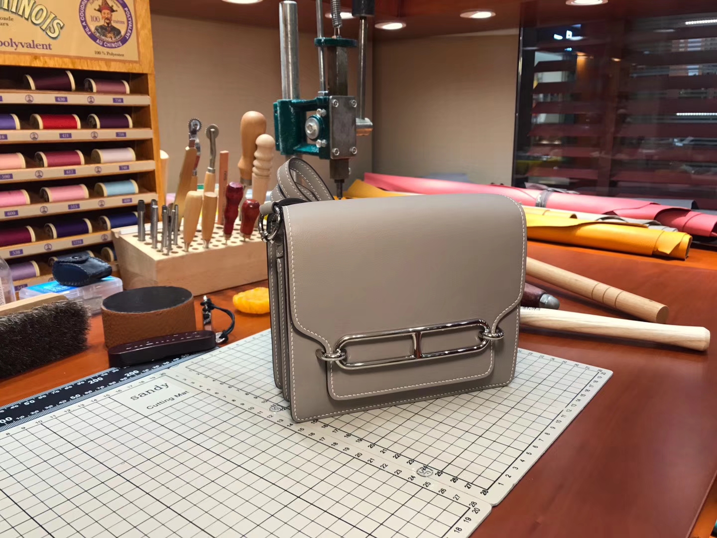 猪鼻子包 Roulis HERMES 爱马仕 珍珠灰 CC80 Pearl Grey Swift