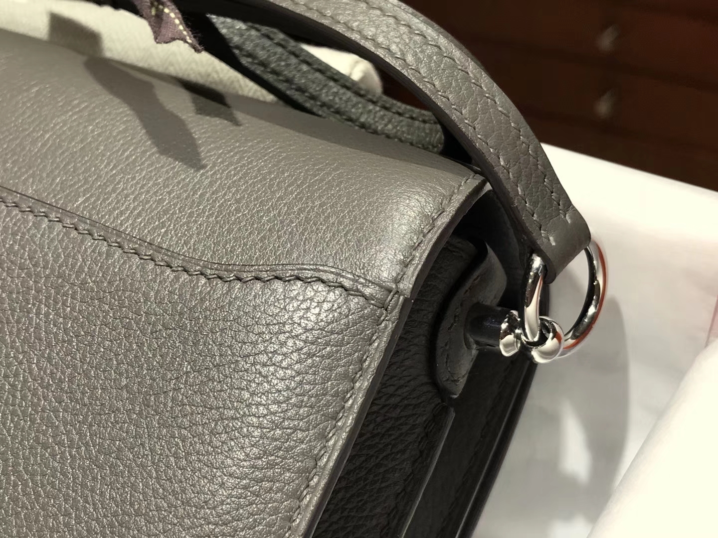 HERMES 爱马仕 roulis 18cm 8F 锡器灰 Etain