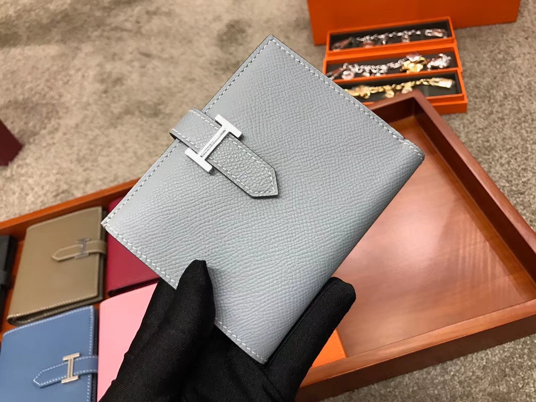 Bearn 短款H扣钱包 Swift 现货系列 J7 亚麻蓝 Blue Lin