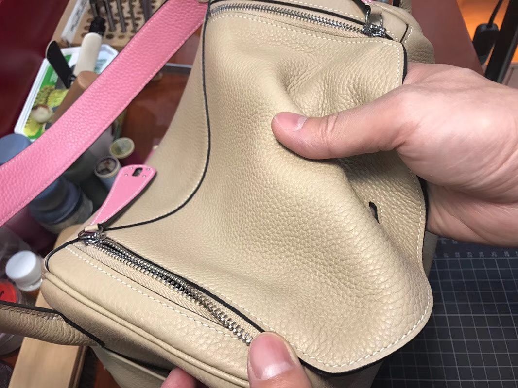 HERMES Lindy 26cm 30cm Clemence 81斑鸠灰Gris Tourterelle拼5P樱花粉