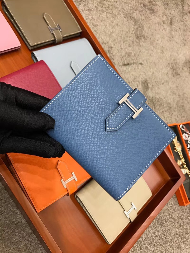 Bearn 短款H扣钱包 Swift 现货系列 b3 坦桑尼亚蓝 zanzibar blue