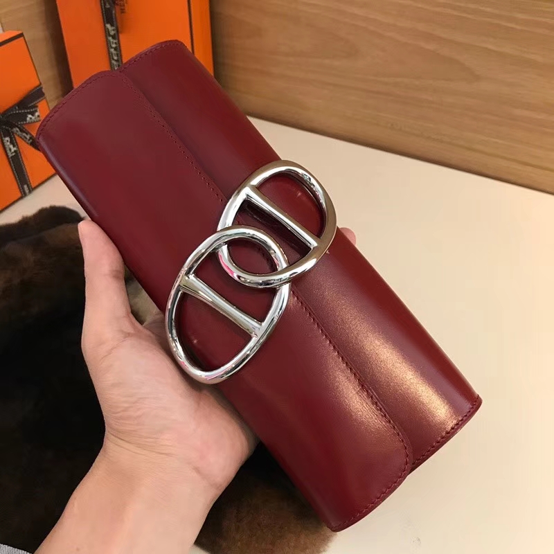 Egee Clutch 猪鼻子手拿包 ck55 h红 爱马仕红 rouge H HERMES 爱马仕 配全套专柜原版包装 全球发售