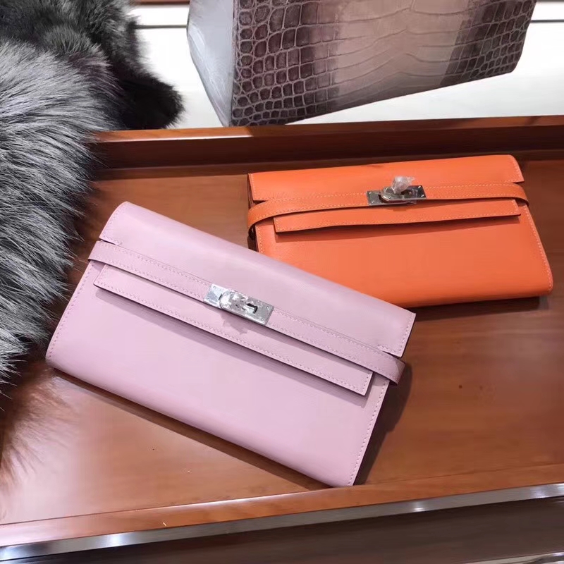 Kelly Wallet 凯莉长款钱包 5p 樱花粉/CC93 Orange 橙色 橘色 配全套专柜原版包装