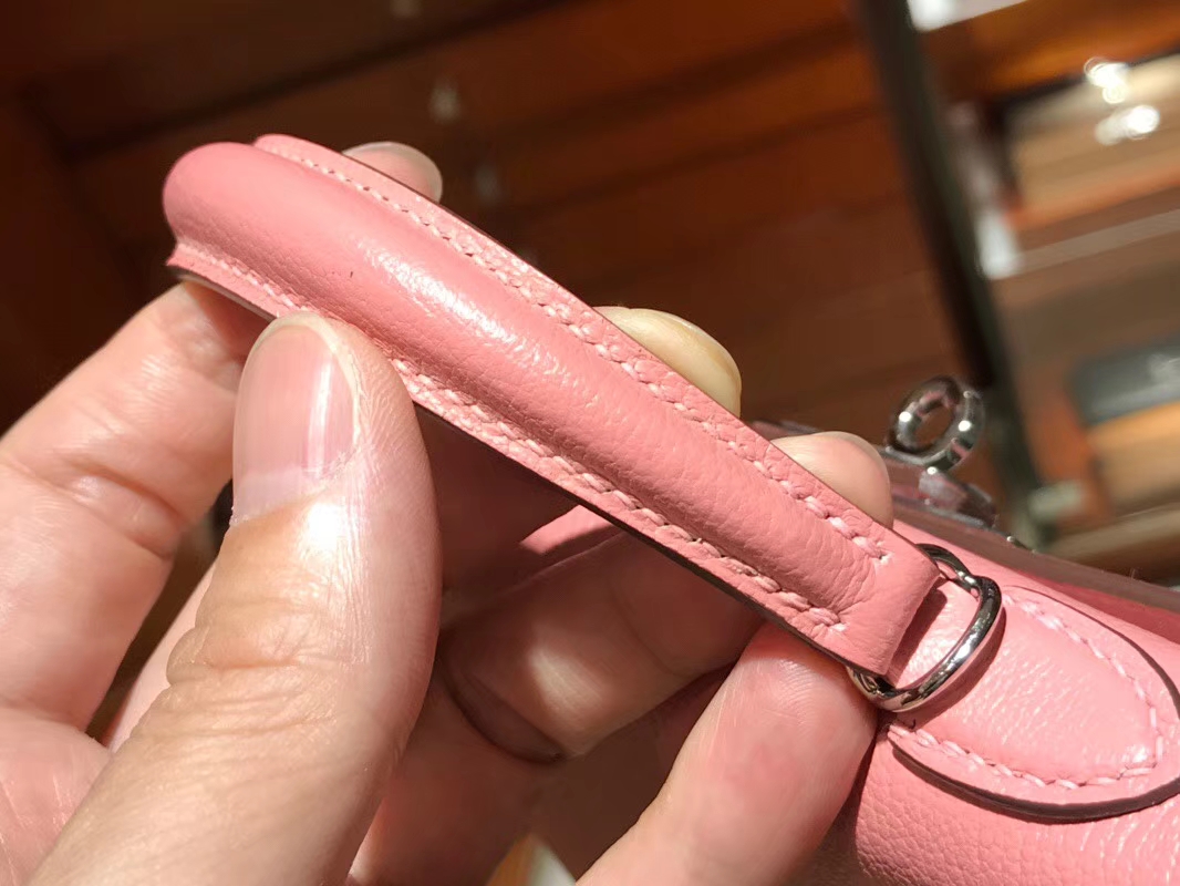 HERMES 爱马仕 Mini Kelly || 20cm 山羊皮 3Q 奶昔粉