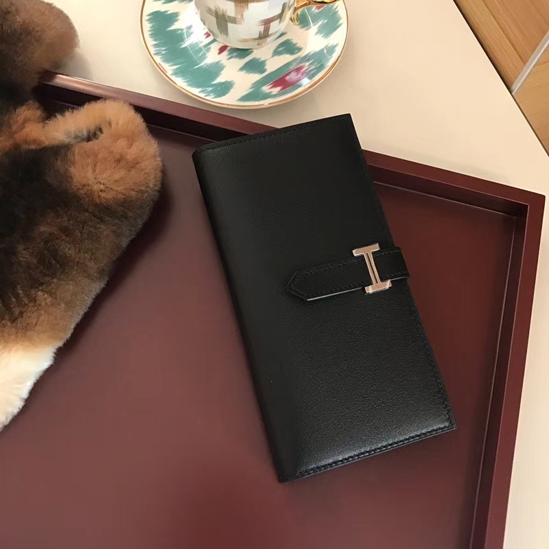 Bearn 长款H扣钱包 89黑色 Noir 配全套专柜原版包装