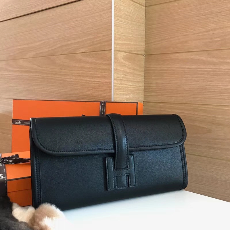 HERMES 爱马仕 手包 配全套专柜原版包装 全球发售 BLACK 黑色