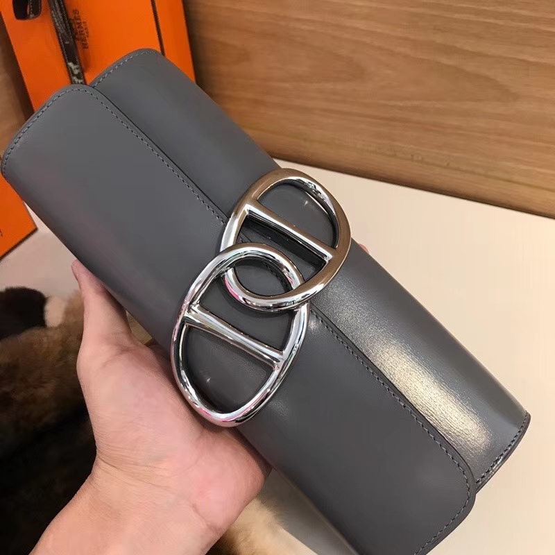 Egee Clutch 猪鼻子手拿包 8F Etain 银锡灰 锡器灰 HERMES 爱马仕 配全套专柜原版包装 全球发售
