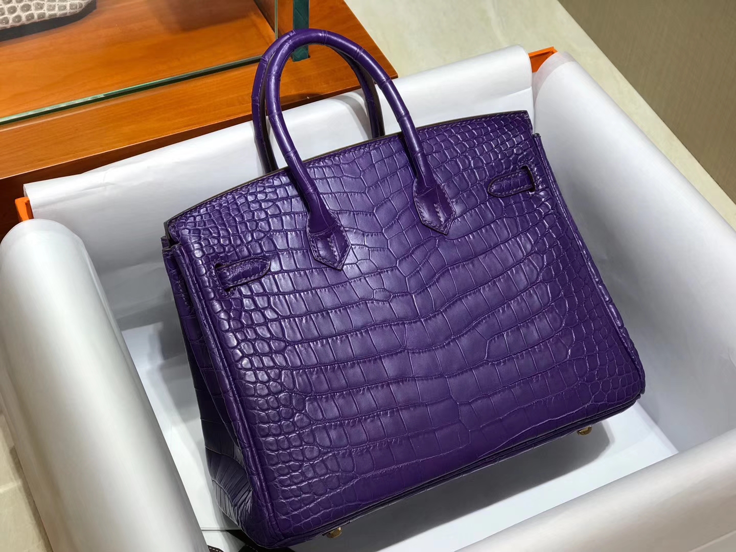 爱马仕 HERMES 铂金包 Birkin 配全套专柜原版包装 全球发售 5L 梦幻紫 极度紫 Ultra Violet